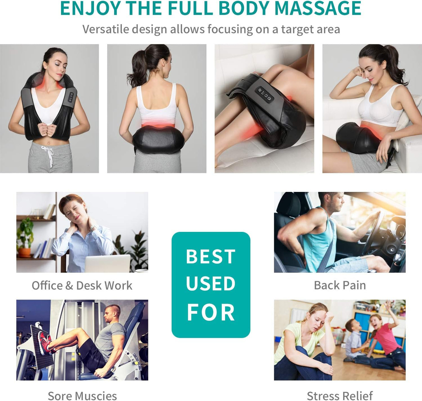 MassageMate® - Neck and Back Massager with Soothing Heat