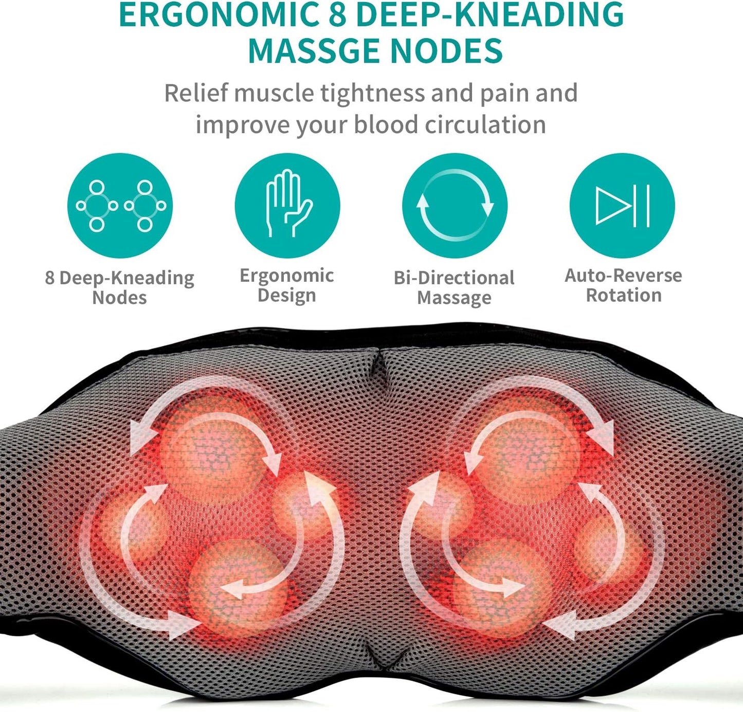 MassageMate® - Neck and Back Massager with Soothing Heat